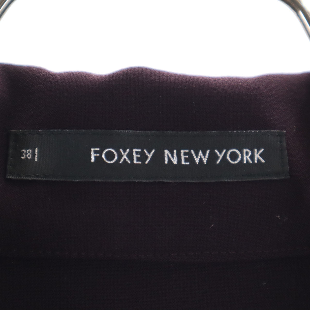 FOXEY NEW YORK フォクシーニューヨーク 日本製 オープンカラー コート パープル系 レディース