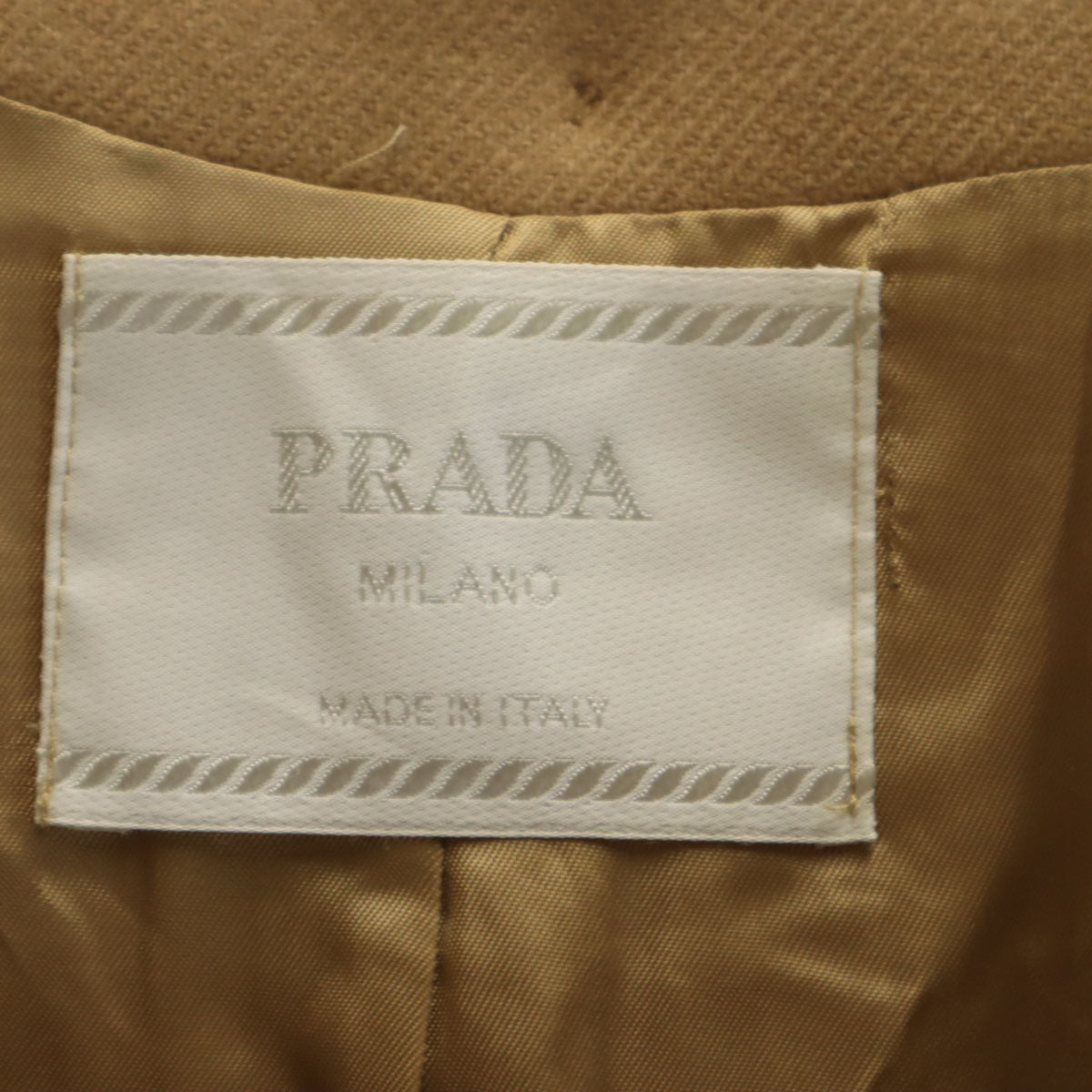 PRADA プラダ イタリア製 オールド ウールコート 38 ベージュ レディース