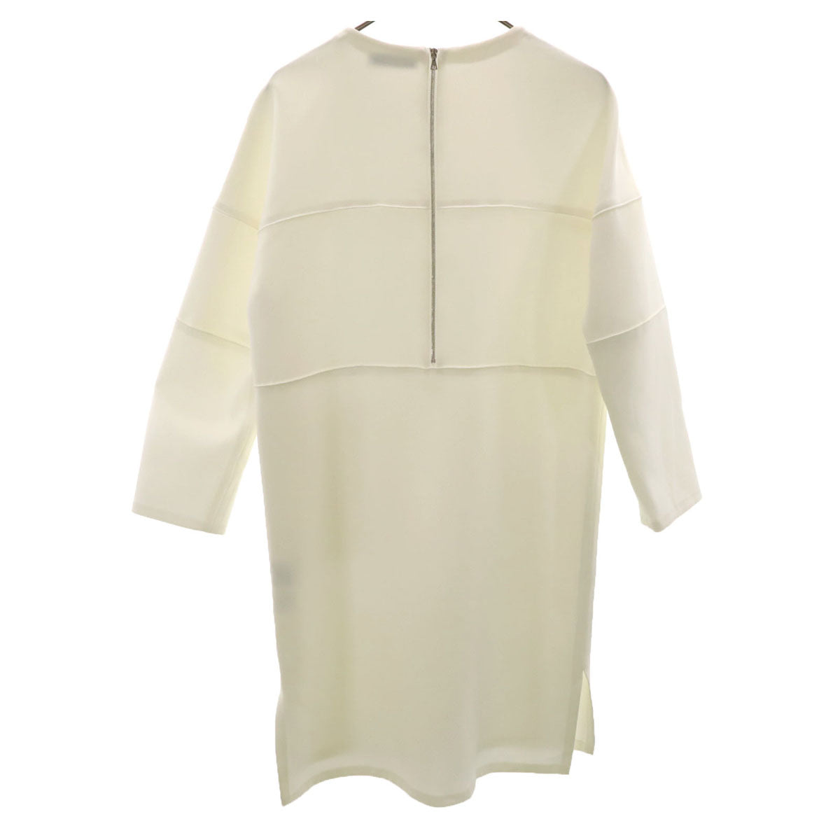 ADORE アドーア 日本製 長袖 膝丈ワンピース 36 白 レディース