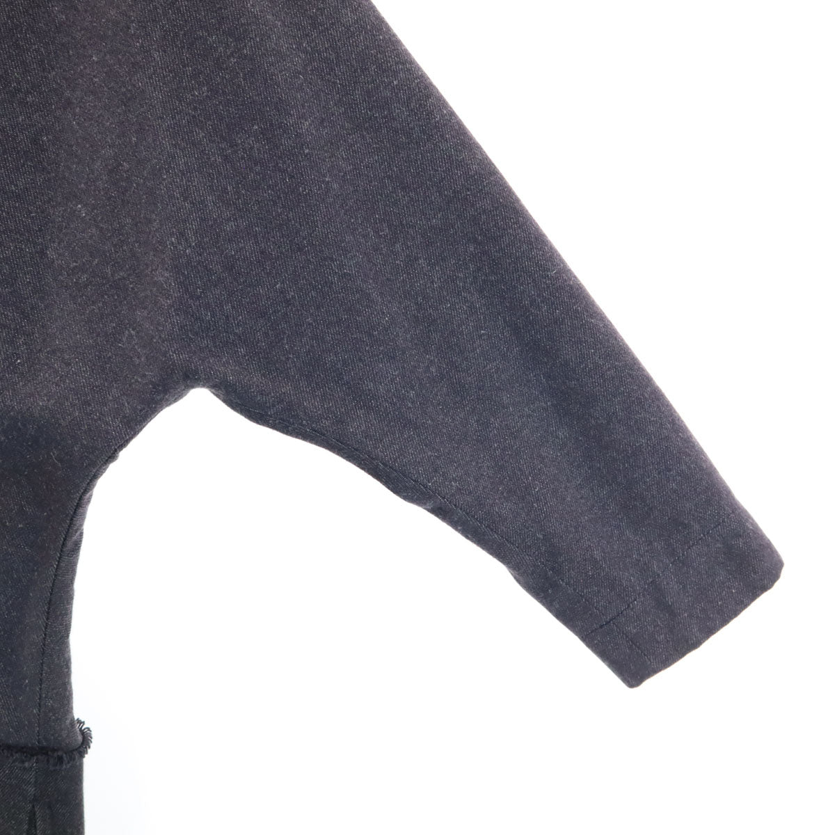 Drawer ドゥロワー 日本製 長袖 フロントギャザー ワンピース 38 グレー レディース