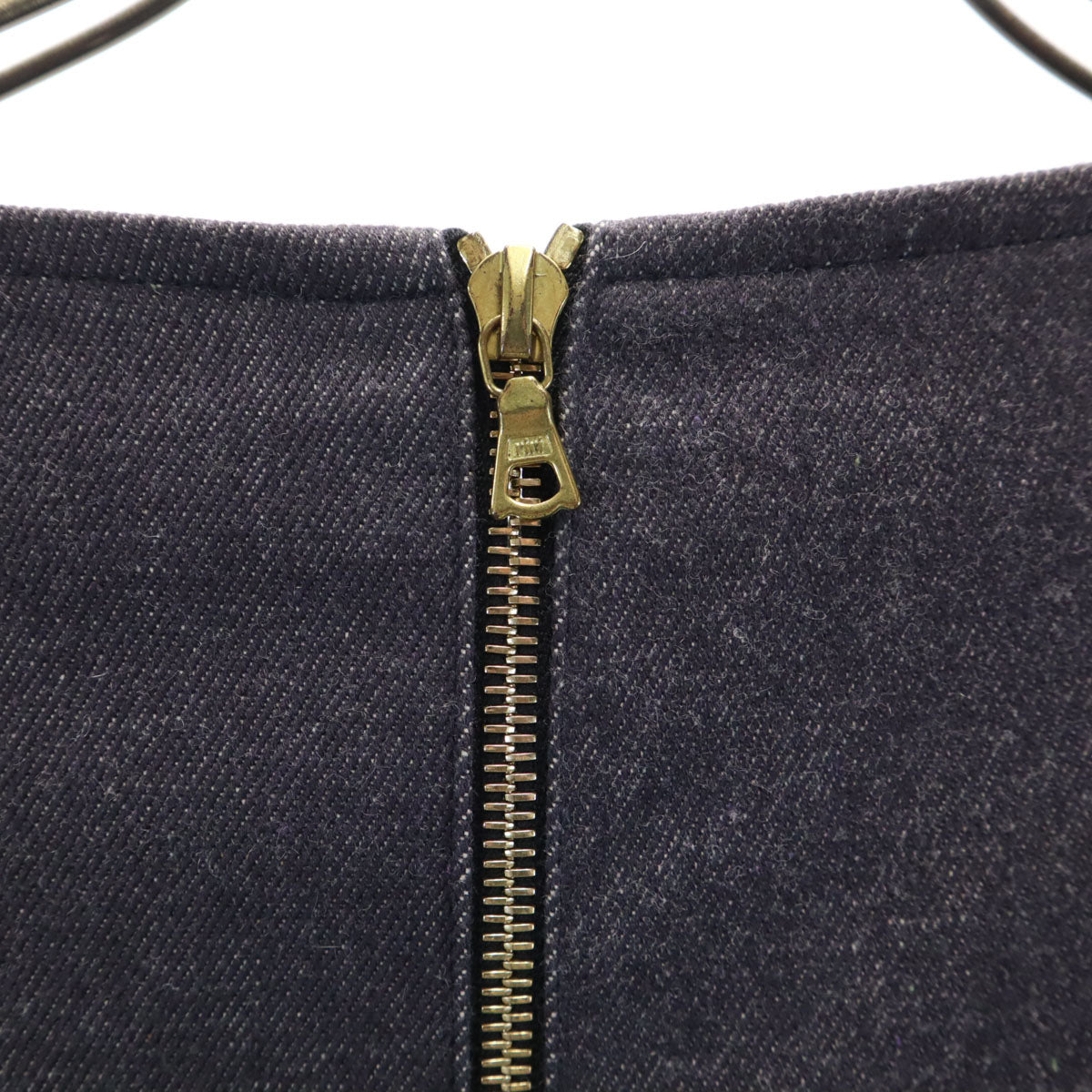 Drawer ドゥロワー 日本製 長袖 フロントギャザー ワンピース 38 グレー レディース