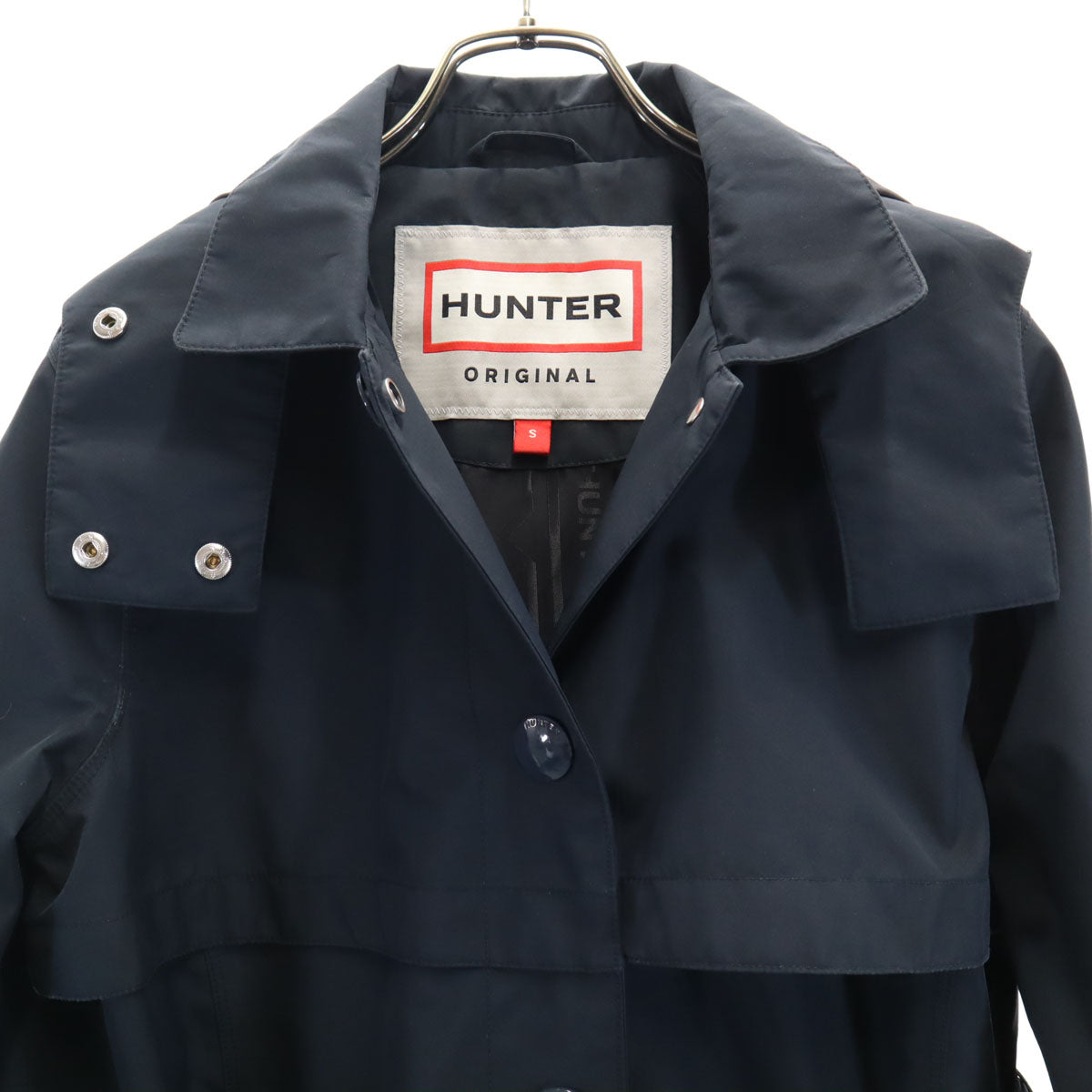 HUNTER ハンター トレンチコート S ネイビー ベルト付き レディース