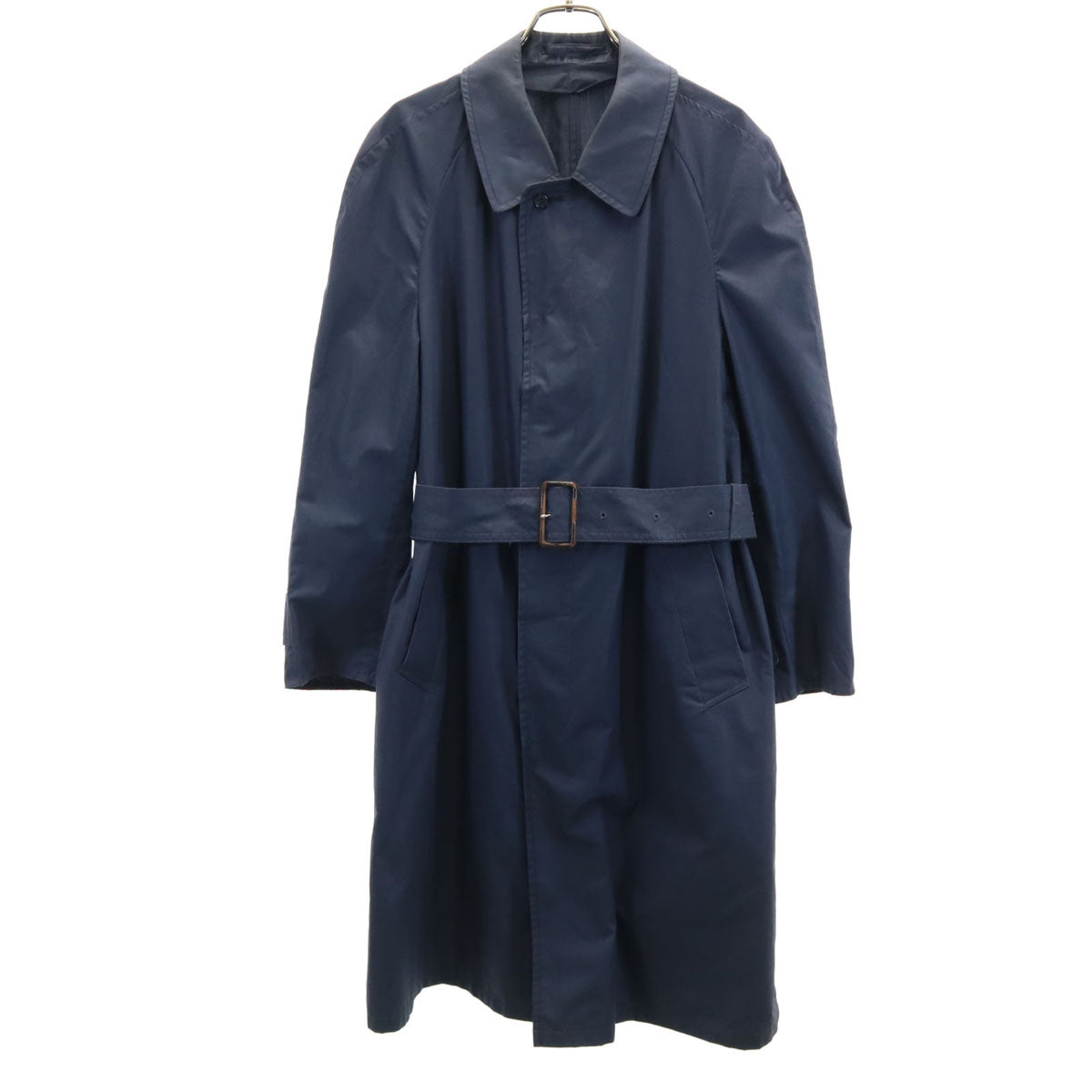 Aquascutum アクアスキュータム 80s イングランド製 オールド ステンカラーコート 36 ネイビー パッカブル メンズ