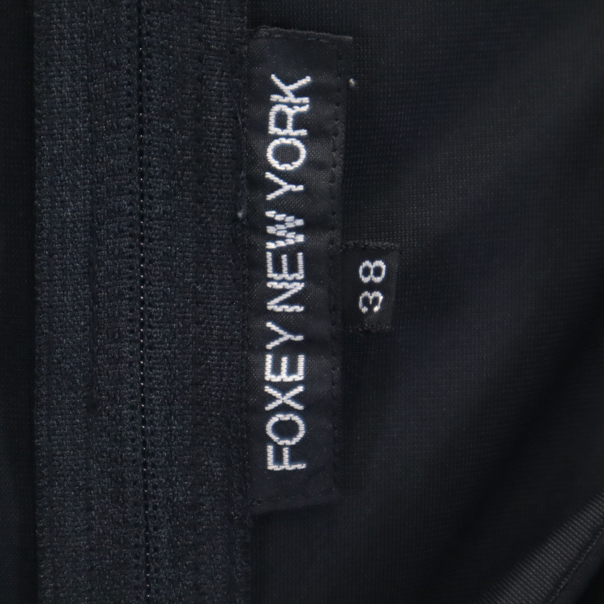 FOXEY NEW YORK フォクシーニューヨーク 日本製 ノースリーブ ワンピース 38 ブラック レディース