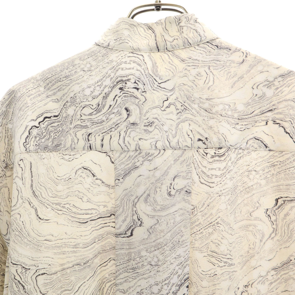 LEMAIRE ルメール シルク ハンガリー製 総柄 長袖 ワンピース クリーム レディース