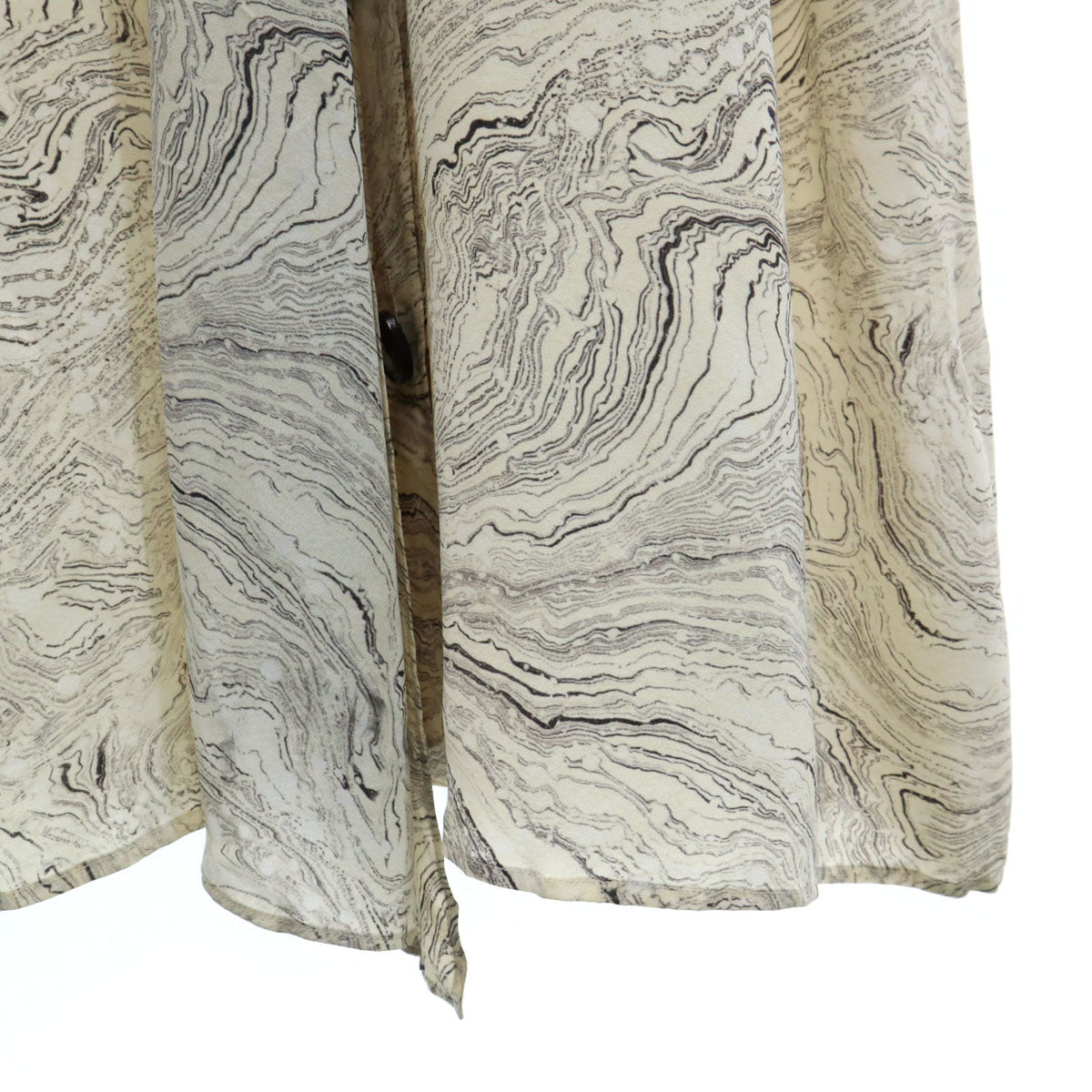 LEMAIRE ルメール シルク ハンガリー製 総柄 長袖 ワンピース クリーム レディース