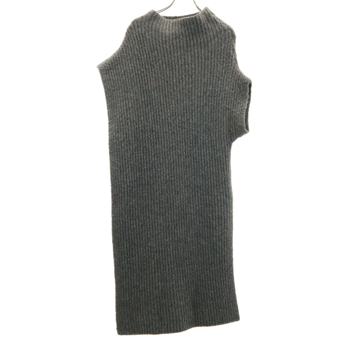 MAISON SPECIAL メゾンスペシャル フレンチスリーブ ロング ケープ ニット FREE グレー レディース