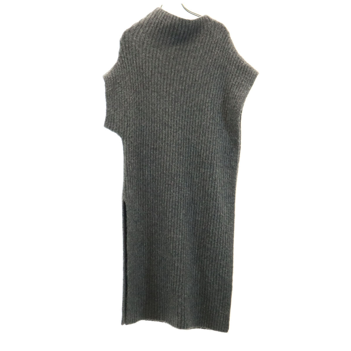 MAISON SPECIAL メゾンスペシャル フレンチスリーブ ロング ケープ ニット FREE グレー レディース