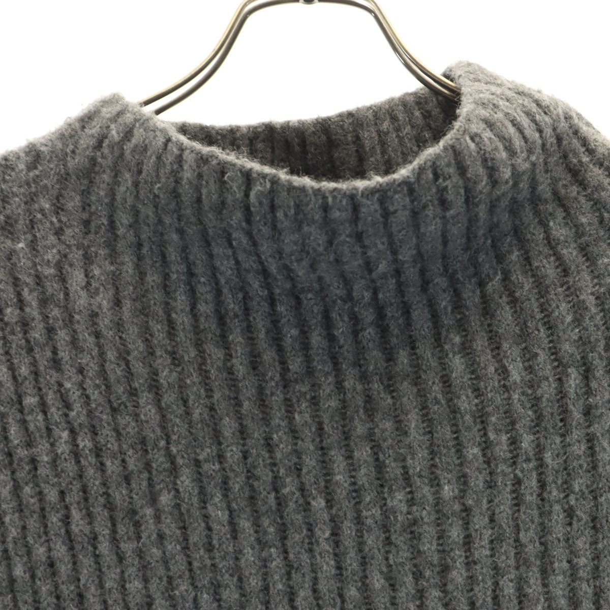 MAISON SPECIAL メゾンスペシャル フレンチスリーブ ロング ケープ ニット FREE グレー レディース