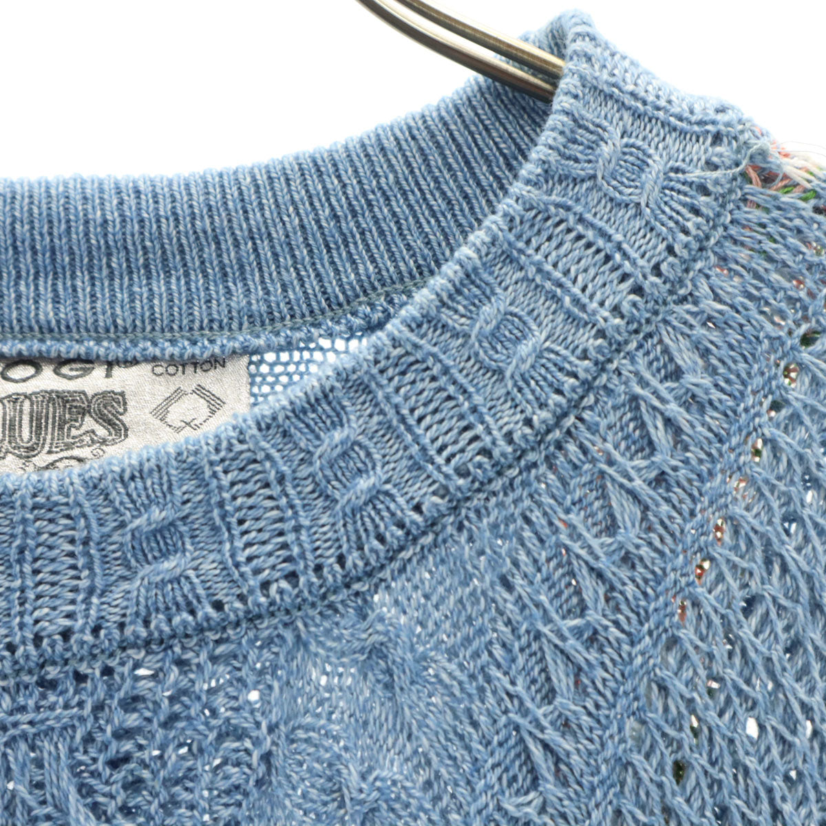 COOGI BLUES クージーブルース 90s 00s オールド 長袖 3Dニット ワンピース M ブルー系 レディース