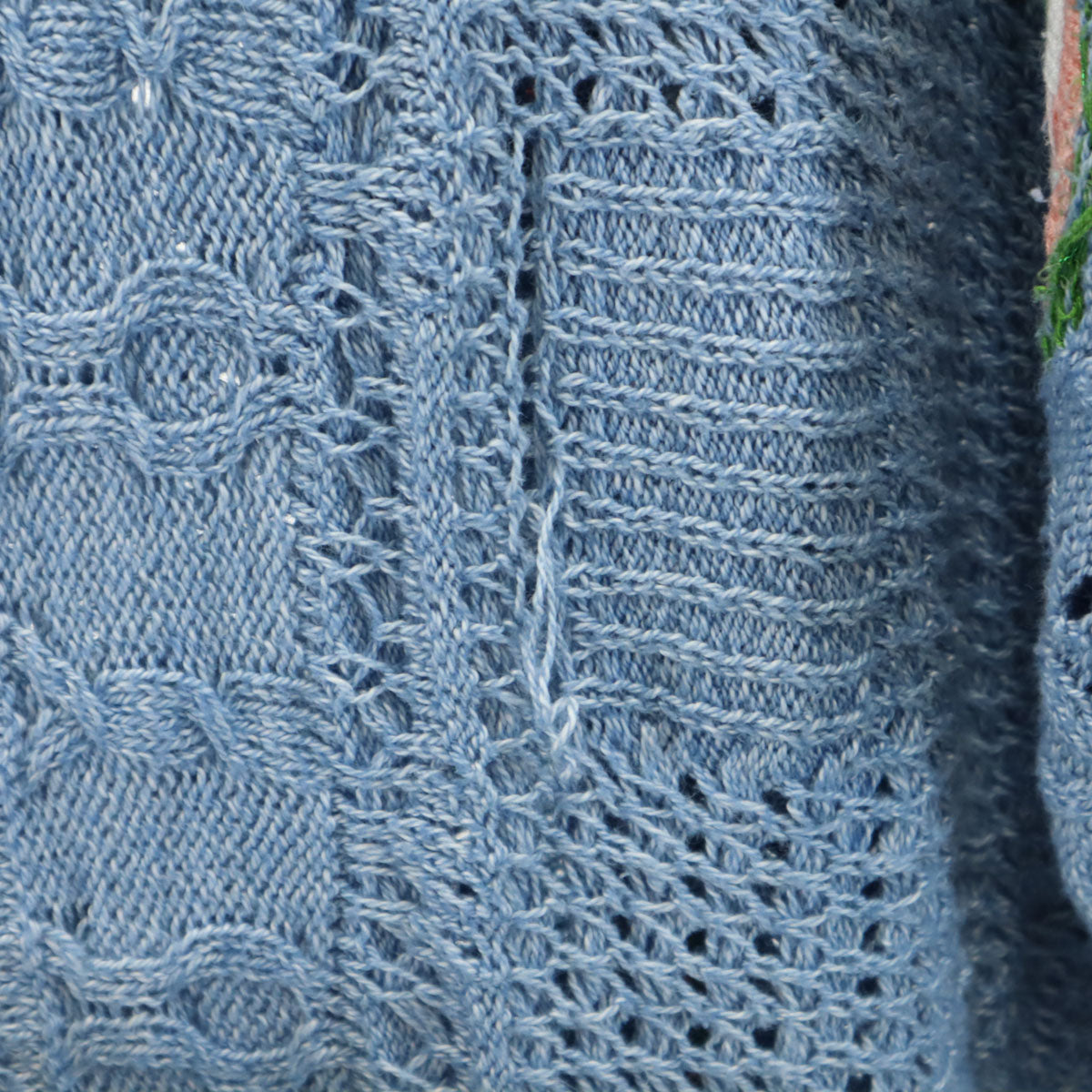 COOGI BLUES クージーブルース 90s 00s オールド 長袖 3Dニット ワンピース M ブルー系 レディース