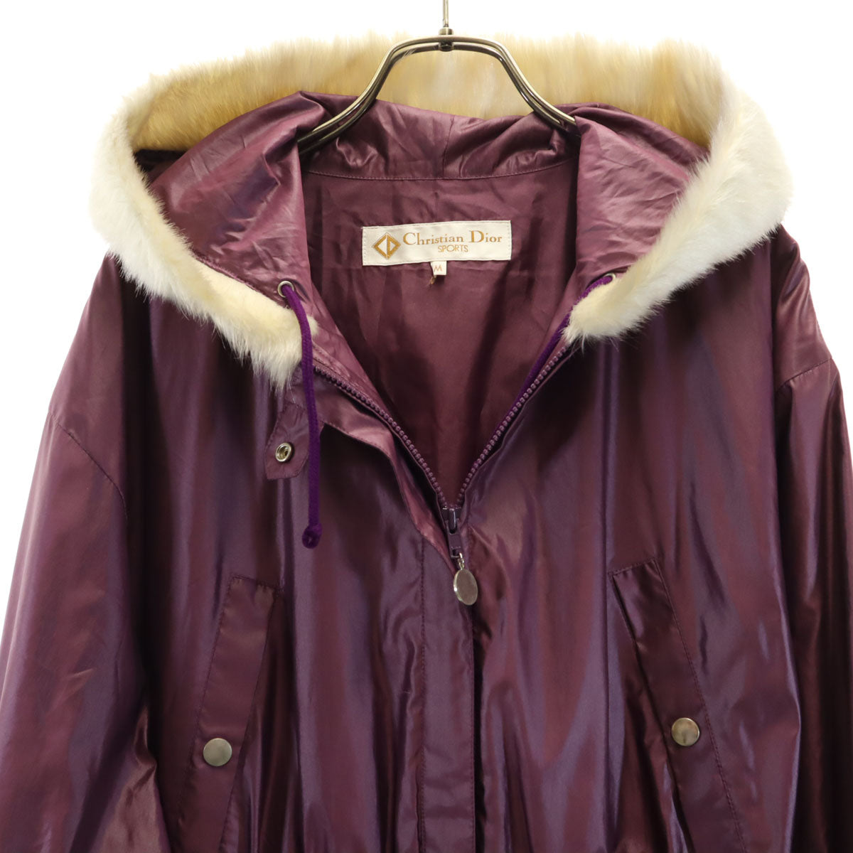 Christian Dior SPORTS クリスチャンディオールスポーツ 90s オールド プルオーバー コート M 赤紫 レディース