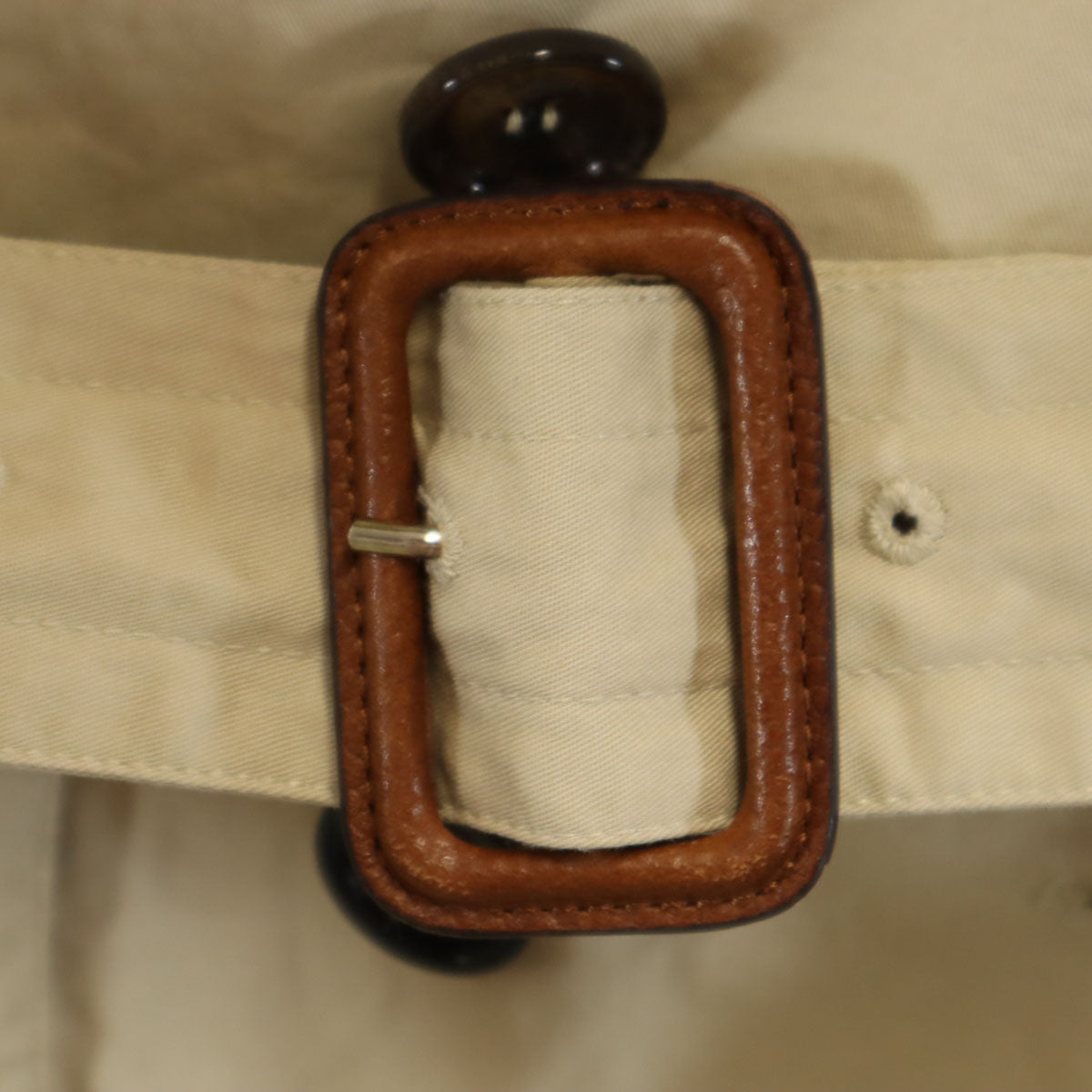 BURBERRY バーバリー イタリア製 トレンチコート 40 ベージュ フォックスファー付き レディース