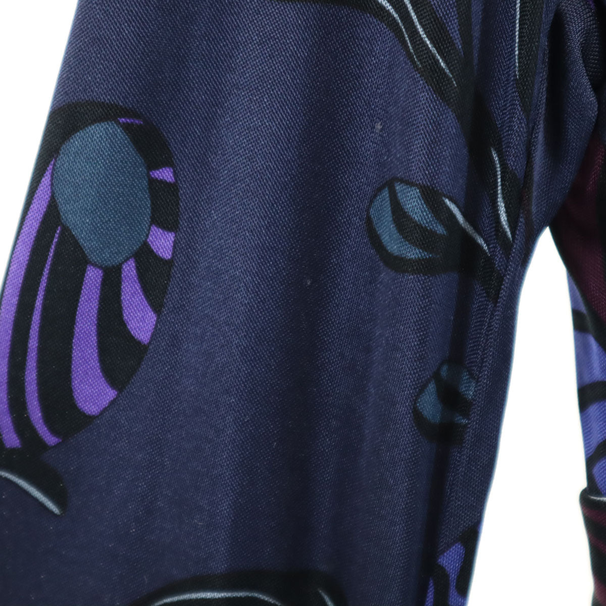 MAX&CO マックスアンドコー 総柄 長袖 ワンピース M ネイビー レディース