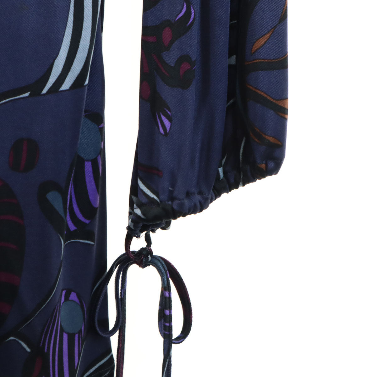 MAX&CO マックスアンドコー 総柄 長袖 ワンピース M ネイビー レディース