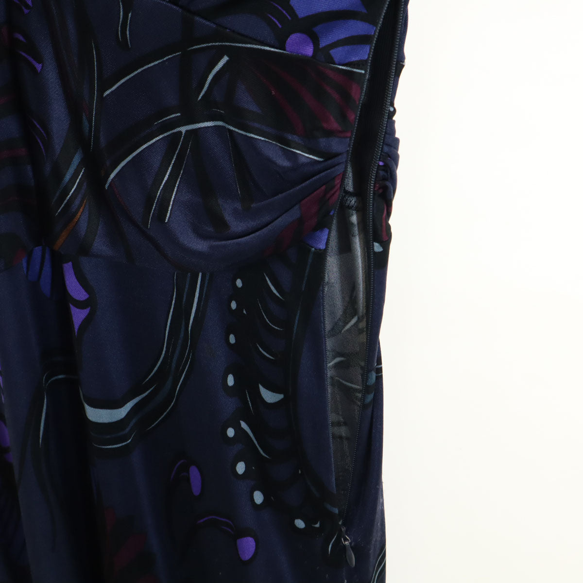 MAX&CO マックスアンドコー 総柄 長袖 ワンピース M ネイビー レディース