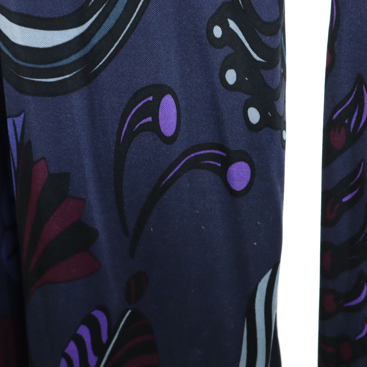 MAX&CO マックスアンドコー 総柄 長袖 ワンピース M ネイビー レディース