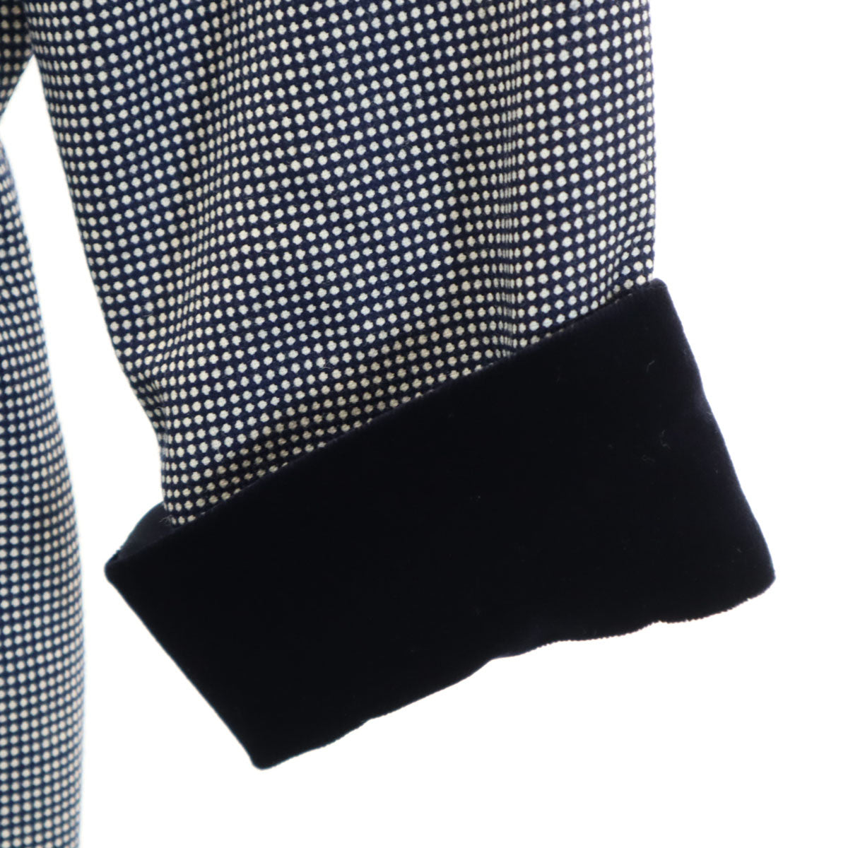 FOXEY フォクシー 日本製 ウール 7分袖 膝丈ワンピース 40 黒系 レディース