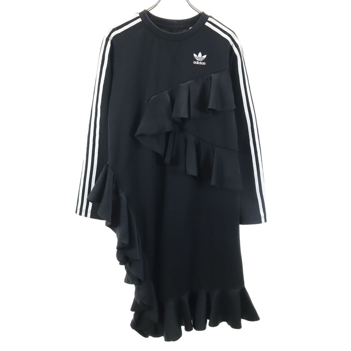 adidas Originals アディダスオリジナルス J KOO ジェイクー コラボ トレフォイルロゴ 長袖 ワンピース L ブラック ドレス ジャージ レディース