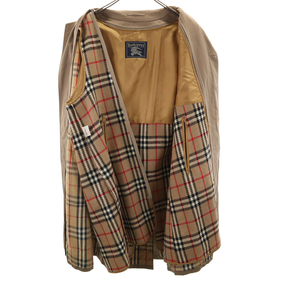 Burberrys バーバリーズ 90s オールド ステンカラーコート 90-165 ブラウン ベストライナー付き メンズ