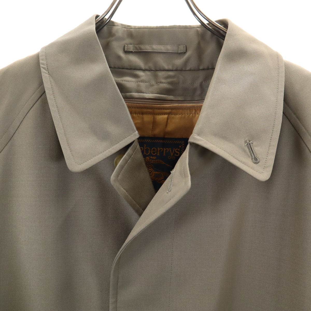 Burberrys バーバリーズ 90s 日本製 シルクブレンド オールド ステンカラーコート 92-170 ベージュ系 ベストライナー付き メンズ