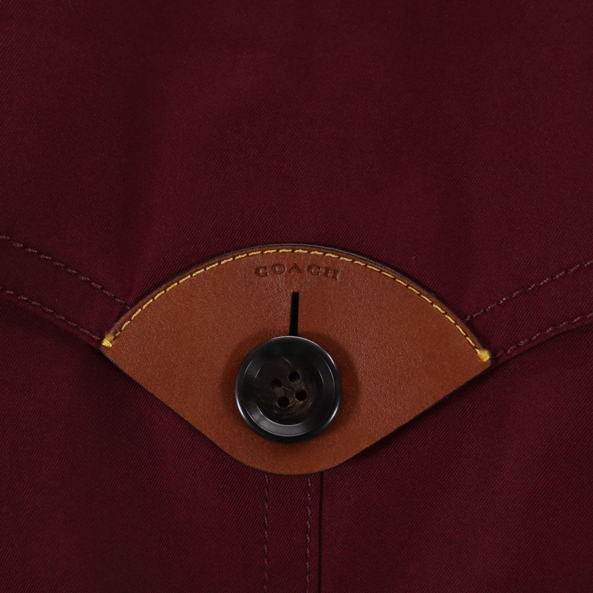 COACH コーチ トレンチコート XS バーガンディ カバー付き レディース