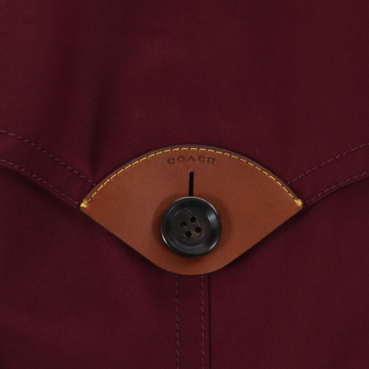 COACH コーチ トレンチコート XS バーガンディ カバー付き レディース