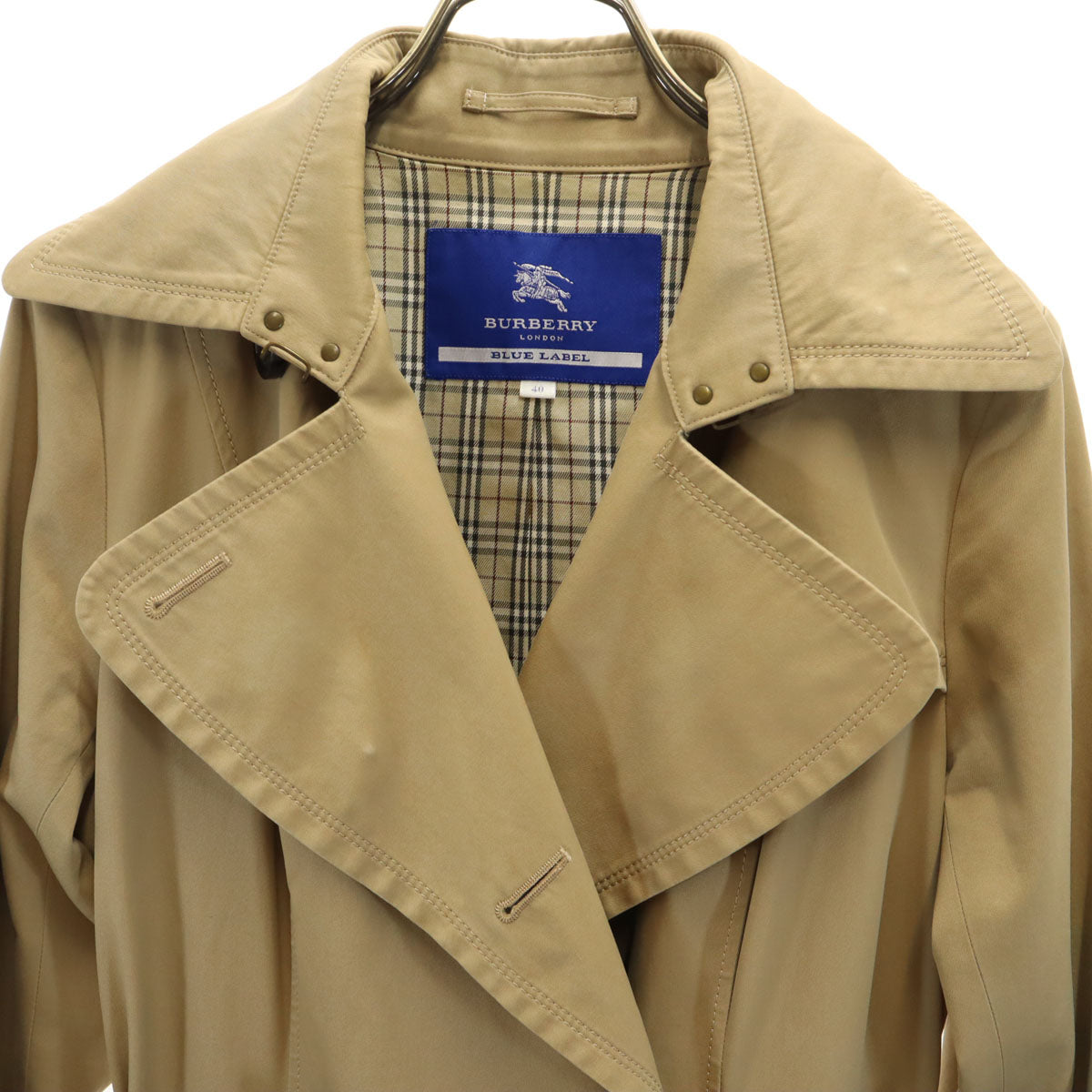 BURBERRY LONDON BLUE LABEL バーバリー ロンドン ブルーレーベル 三陽商会 トレンチコート 40 ベージュ レディース