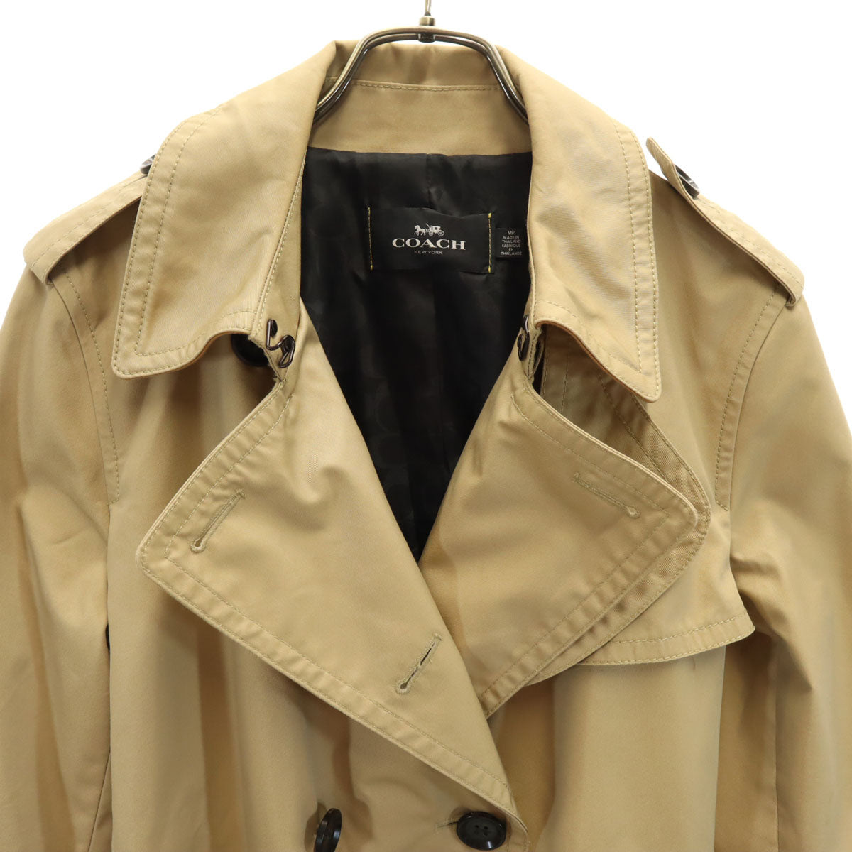 COACH コーチ トレンチコート MP ベージュ レディース