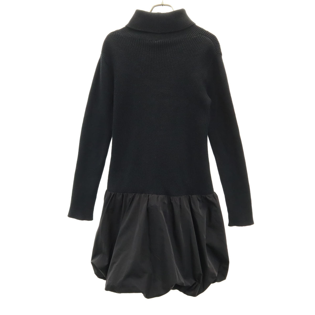 FOXEY NEW YORK フォクシーニューヨーク 日本製 長袖 タートルネック ワンピース 40 ブラック レディース