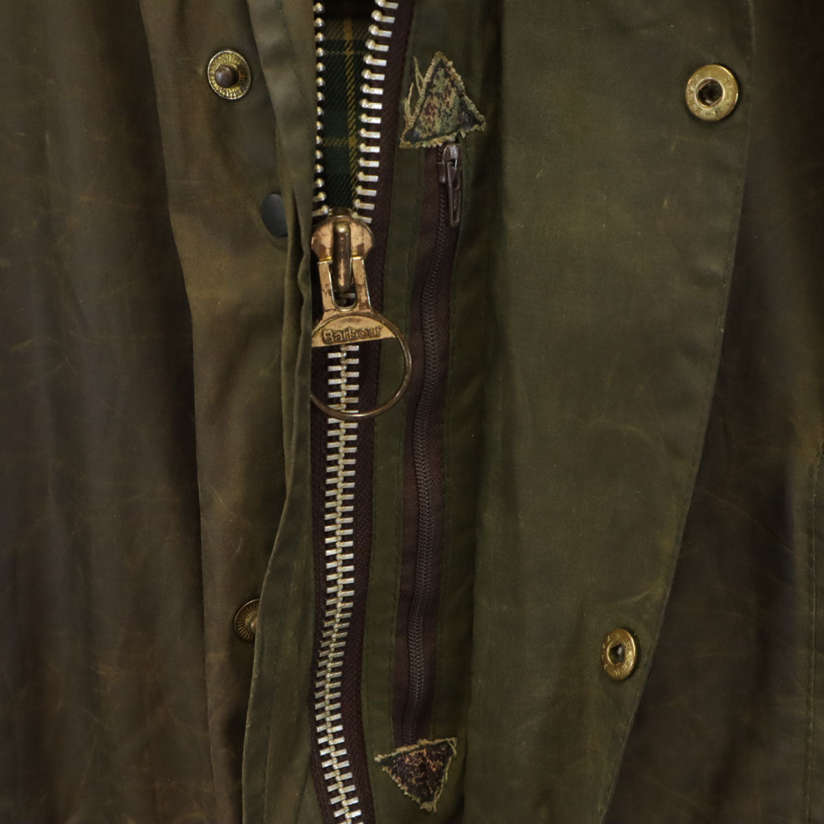 Barbour バブアー 90s 3ワラント ボーダー BORDER オイルドジャケット C36/91CM ブラウン系 メンズ