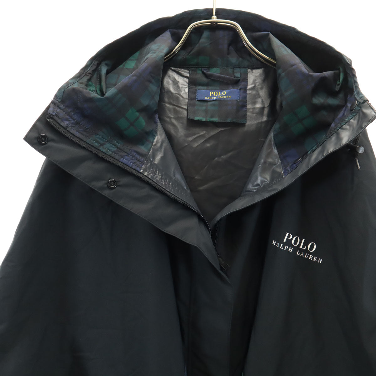 POLO RALPH LAUREN ポロラルフローレン レインコート M ブラック系 収納袋付き レディース