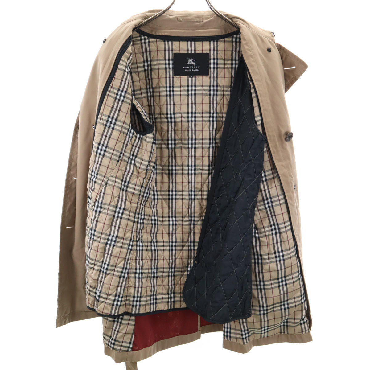 BURBERRY BLACK LABEL バーバリーブラックレーベル 日本製 トレンチコート M ベージュ ベストライナー付き 三陽商会 メンズ