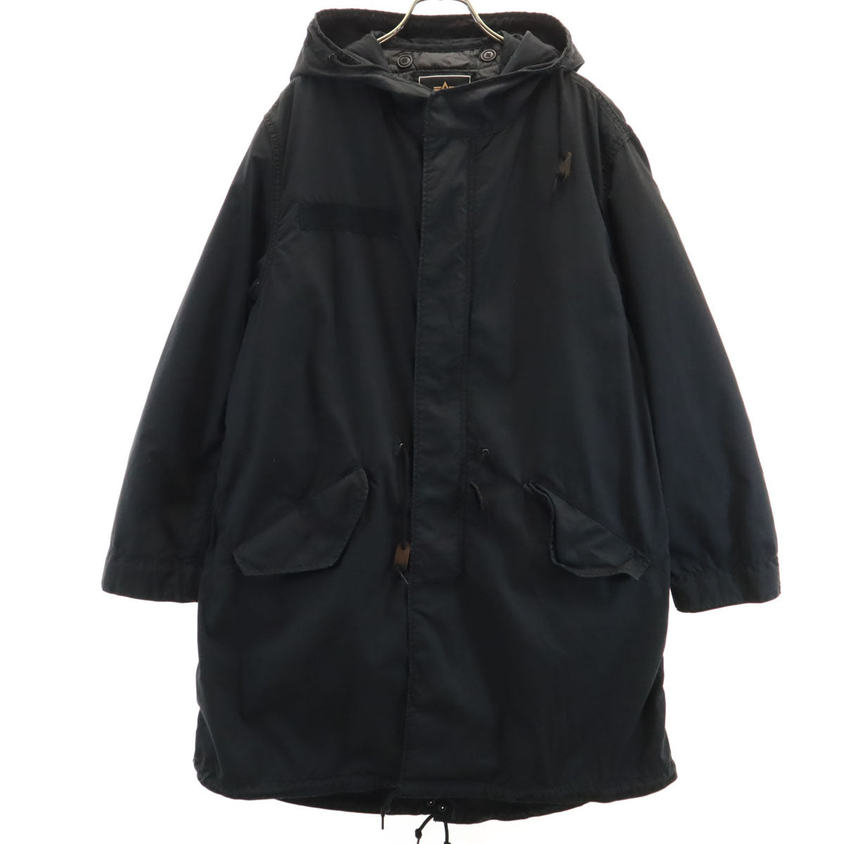 ALPHA アルファ SHIPS シップス別注 モッズコート M ブラック系 キルティングライナー付き メンズ