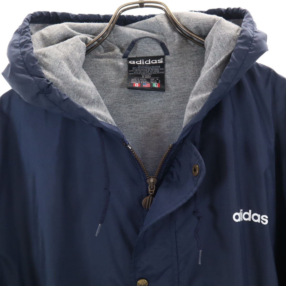 adidas アディダス 90s オールド ベンチコート L ネイビー メンズ