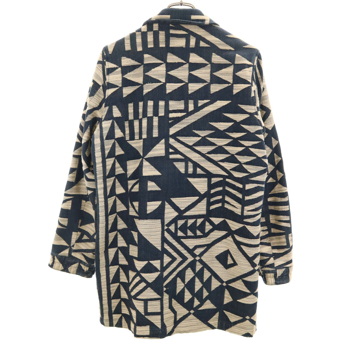 Paul Smith ポールスミス 日本製 総柄 ステンカラーコート S ネイビー系 RED EAR メンズ