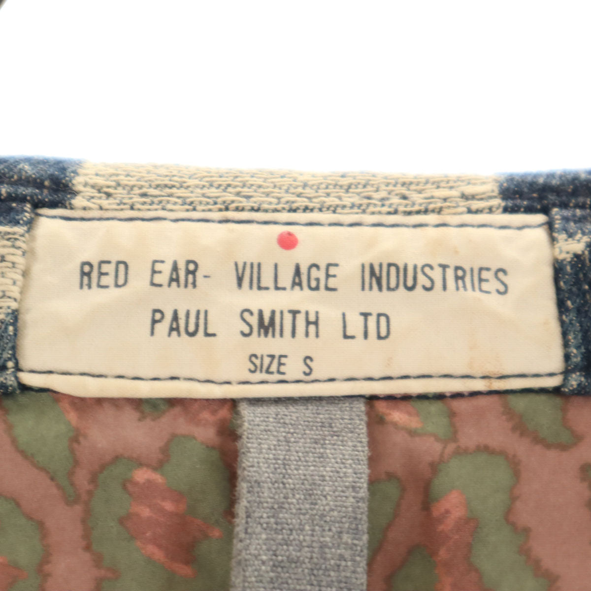 Paul Smith ポールスミス 日本製 総柄 ステンカラーコート S ネイビー系 RED EAR メンズ