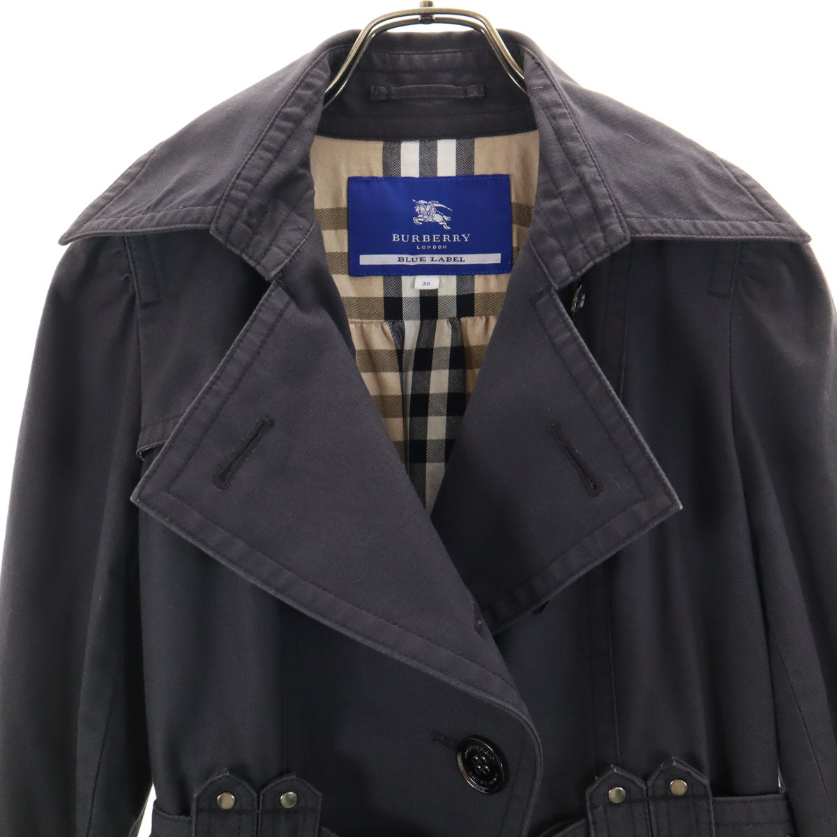BURBERRY BLUE LABEL バーバリーブルーレーベル コート 38 グレー 三陽商会 レディース