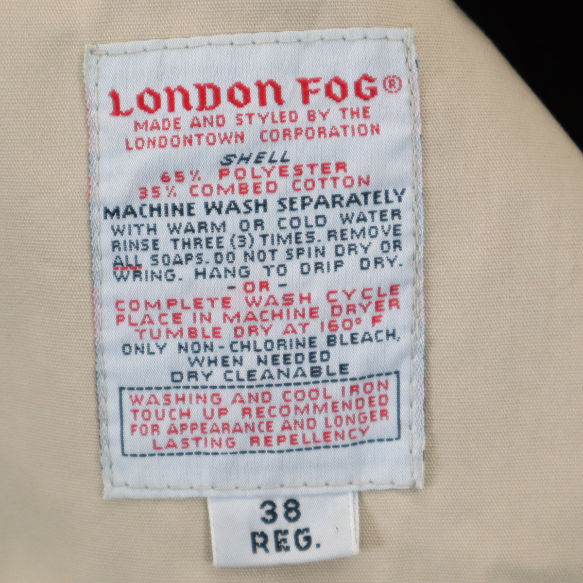 LONDON FOG ロンドンフォグ 70s 80s ヴィンテージ ライナー付き トレンチコート 38 ベージュ メンズ