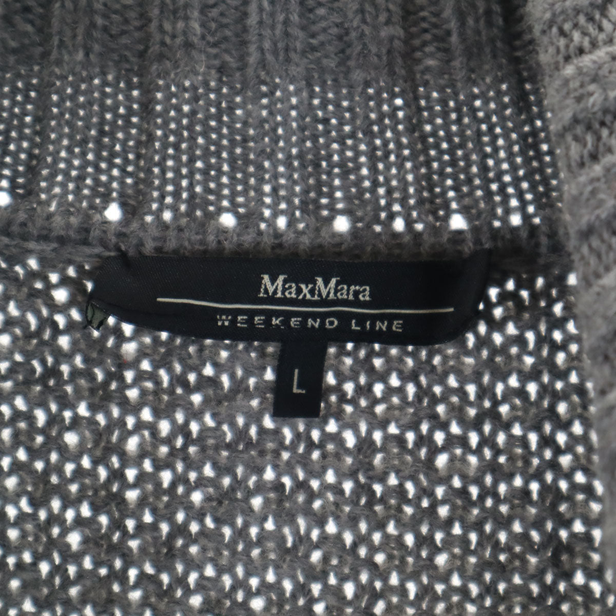 Max Mara WEEKEND LINE マックスマーラ ウィークエンド カシミヤブレンド 長袖 ロング ニットカーディガン L グレー メンズ
