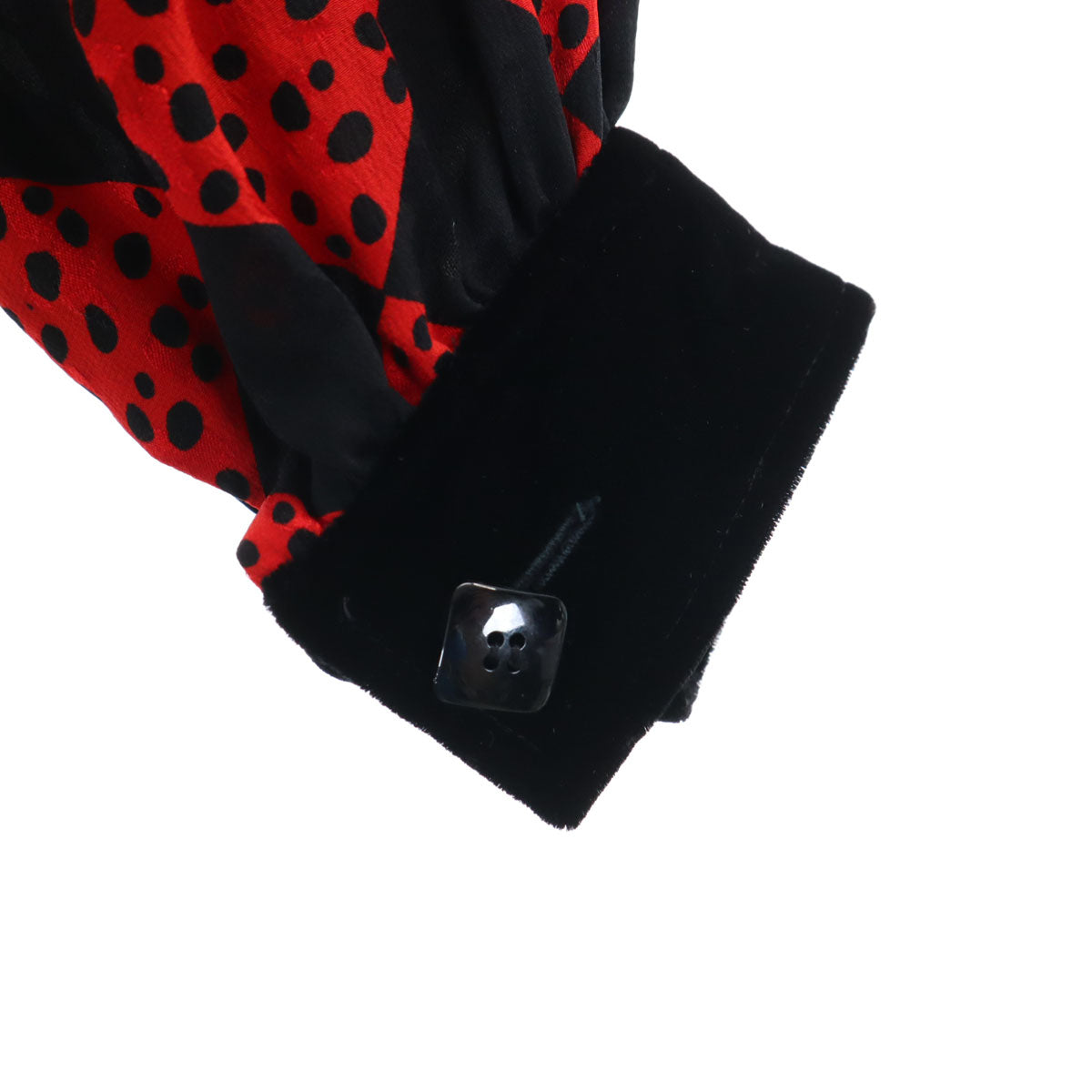 GIVENCHY ジバンシィ 90s 日本製 シルク オールド 総柄 長袖 ワンピース 8 ブラック レディース