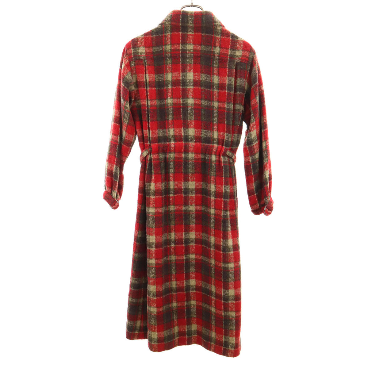 Christian Dior PRET-A-PORTER クリスチャンディオール プレタポルテ 90s オールド チェック柄 ウールコート レッド系 レディース