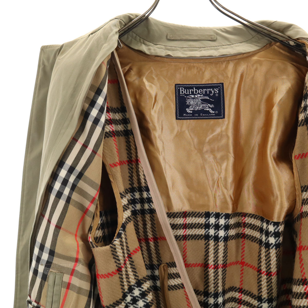 Burberrys バーバリーズ 80s 90s イングランド製 オールド トレンチコート カーキ ライナー付き メンズ