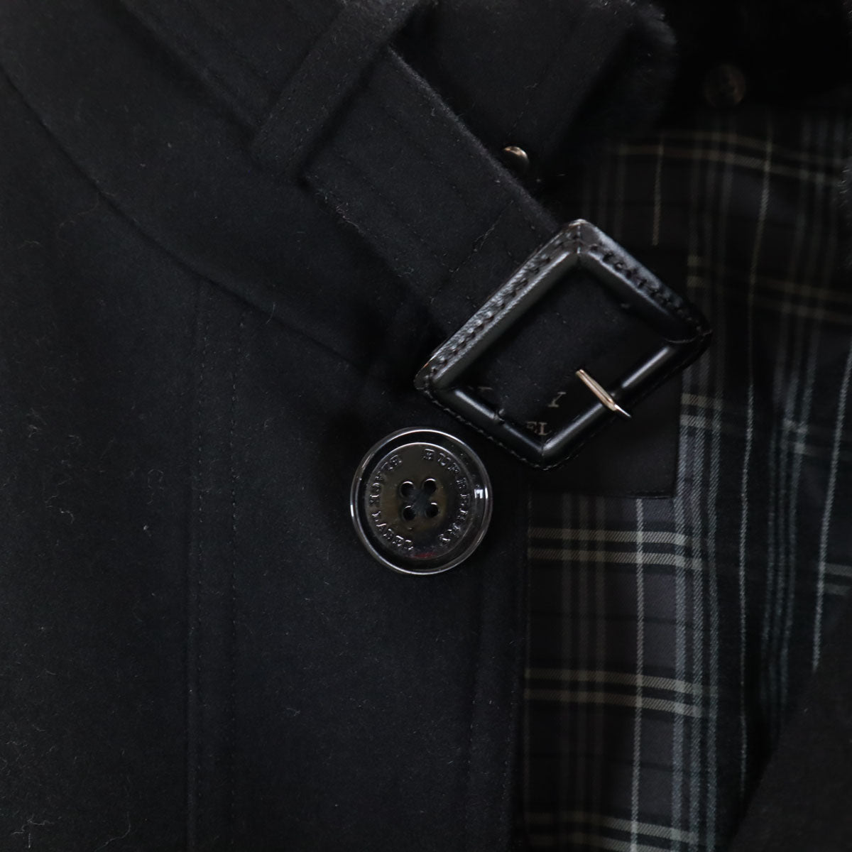 BURBERRY BLACK LABEL バーバリーブラックレーベル ウールブレンド ロングコート LL ブラック系 三陽商会 メンズ