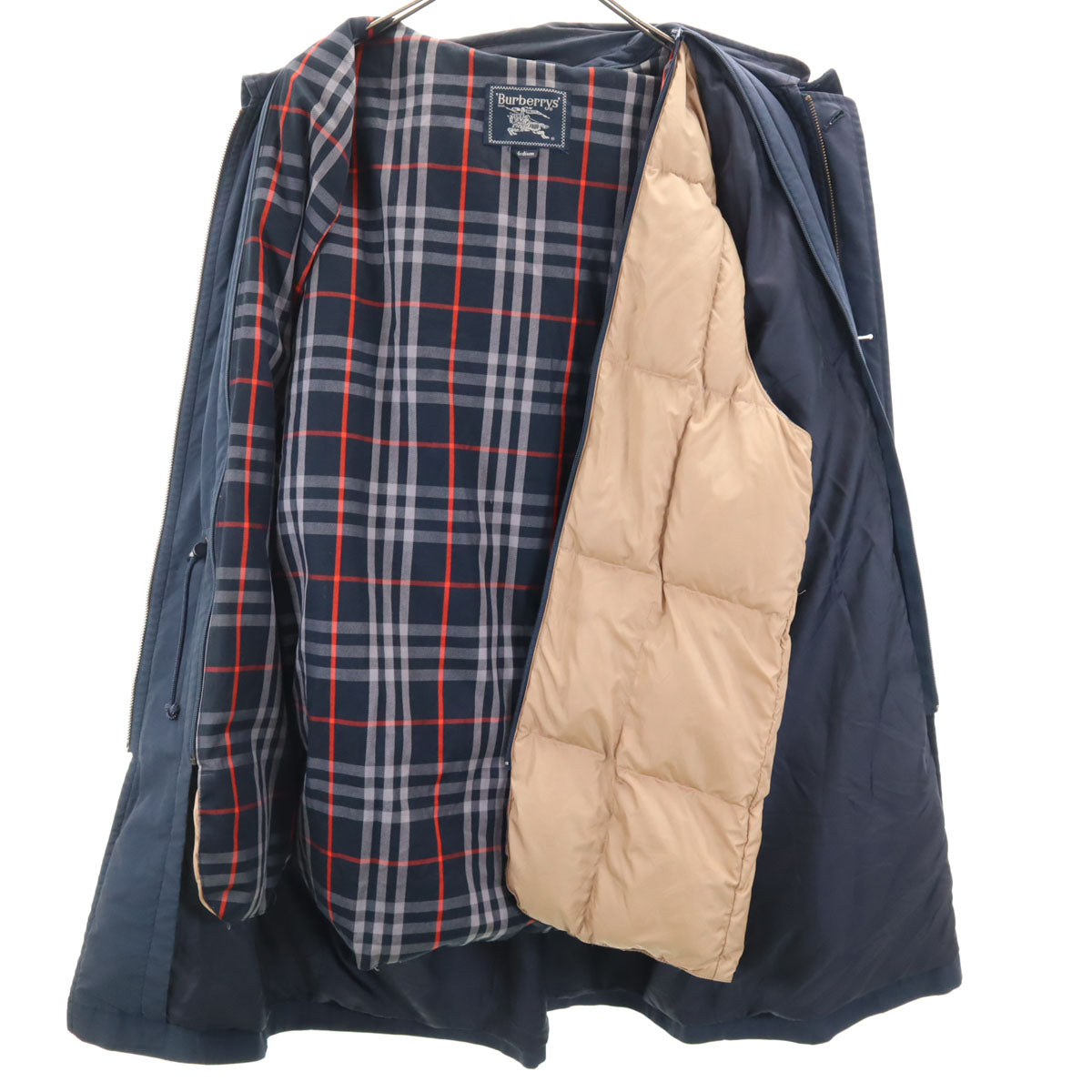 Burberrys バーバリーズ 90s オールド ロングコート M ネイビー系 ダウンライナー メンズ