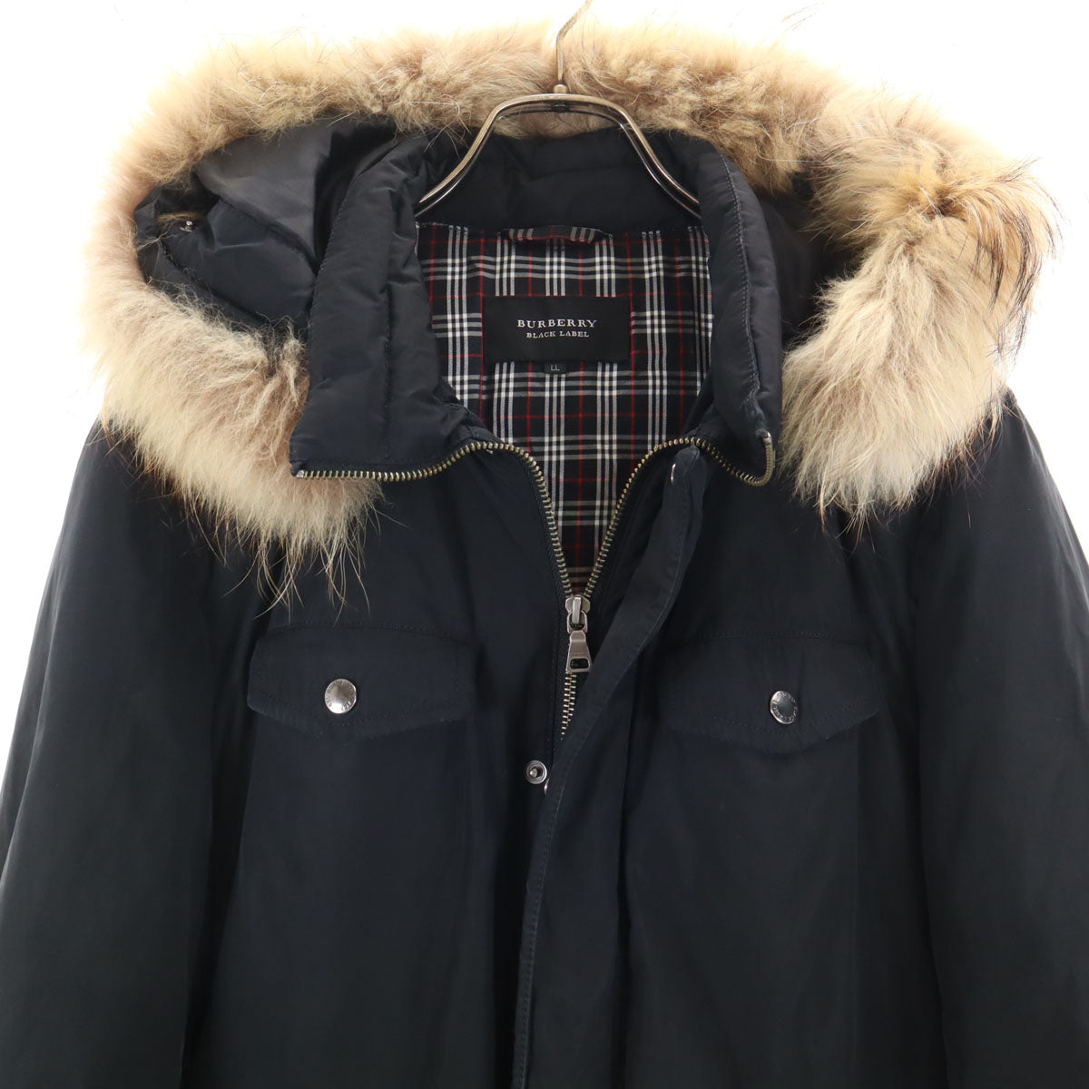 BURBERRY BLACK LABEL バーバリーブラックレーベル ダウンコート LL ブラック系 メンズ
