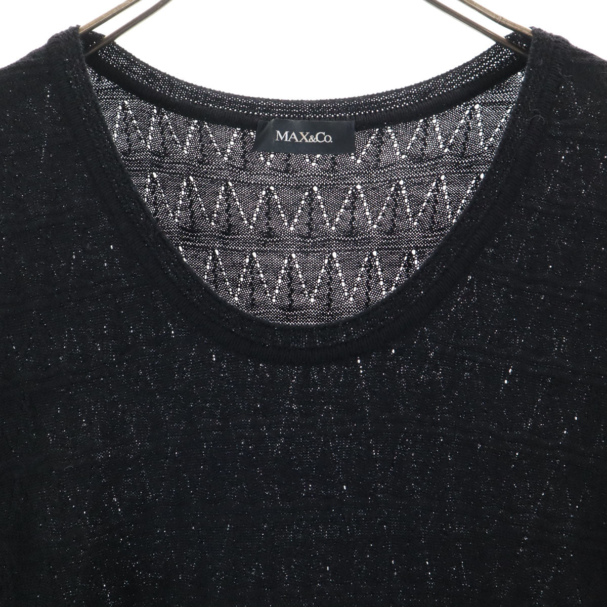 MAX&CO マックスアンドコー 長袖 ニット ワンピース S ブラック レディース