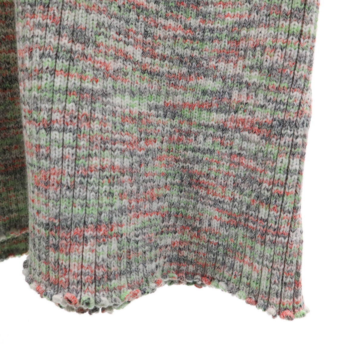 美品 beautiful people ビューティフルピープル 日本製 長袖 リブニット ワンピース 36 マルチ レディース