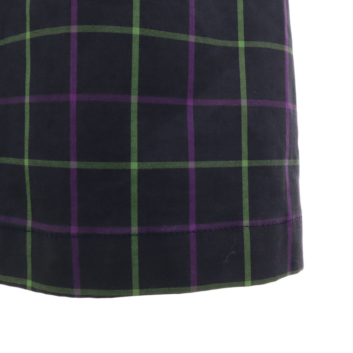 MACKINTOSH PHILOSOPHY マッキントッシュフィロソフィー 日本製 チェック柄 ステンカラーコート 38 チャコールグレー レディース