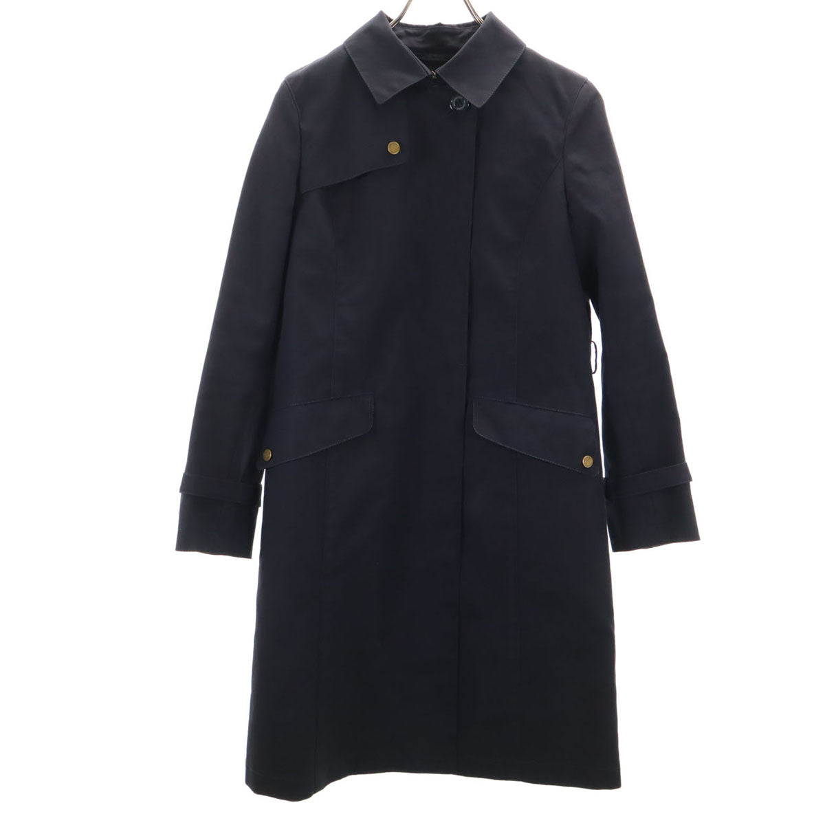 MACKINTOSH PHILOSOPHY マッキントッシュフィロソフィー ステンカラーコート 38 濃紺 中綿ライナー付き レディース